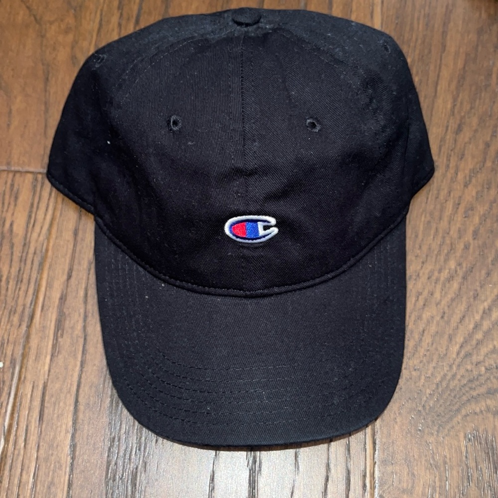 NWOT Adjustable Black Champions Cap Hat